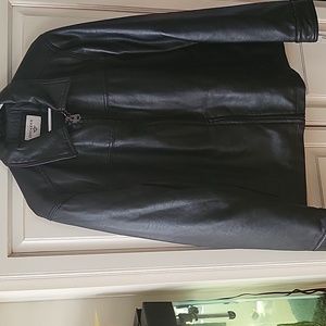 Men's leather look coat